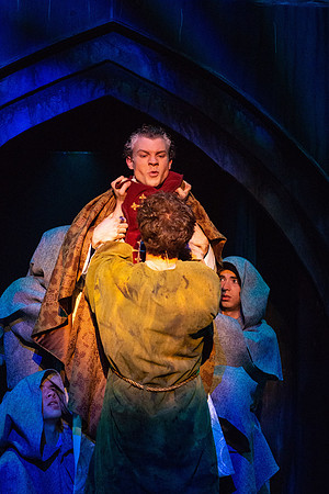 Theatre production performs Hunchback of Notre Dame in the Black Box theater.
