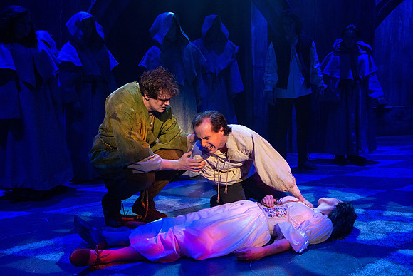 Theatre production performs Hunchback of Notre Dame in the Black Box theater.