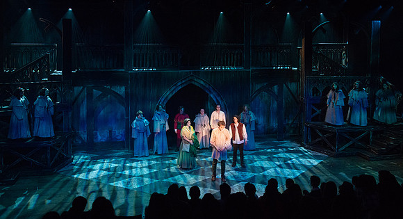 Theatre production performs Hunchback of Notre Dame in the Black Box theater.