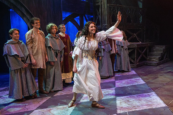 Theatre production performs Hunchback of Notre Dame in the Black Box theater.