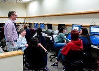 Joshua Abegglen teaching in the character animation class.