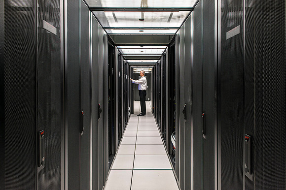 Information Technology server room in the Spencer W. Kimball Building. George Cromwell