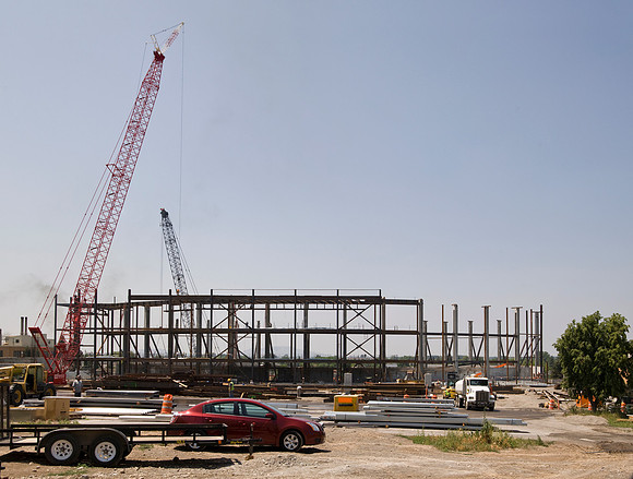 Construction on the Auditorium, later named the BYU-Idaho Center.