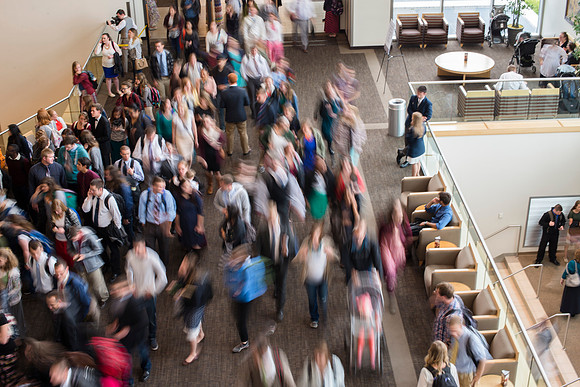 Students and faculty attending the Inauguration.
