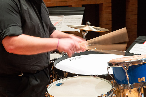 RixStix Percussion rehearsal in the Barrus Concert Hall.