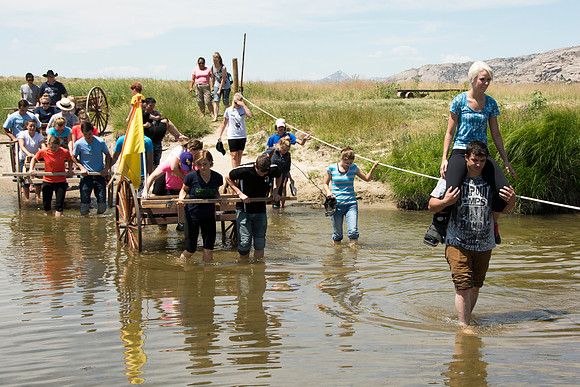 Martin's Cove, a place of refuge for handcart pioneers who were caught in an early winter storm en-route to Salt Lake City, UT.