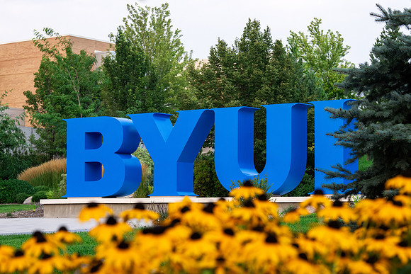 BYU-Idaho Sign Sunset - Aug. 2026