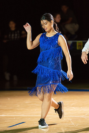 Students rehearse their performance for Cultural Night in the Hart Gym.