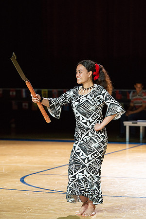 Students rehearse their performance for Cultural Night in the Hart Gym.