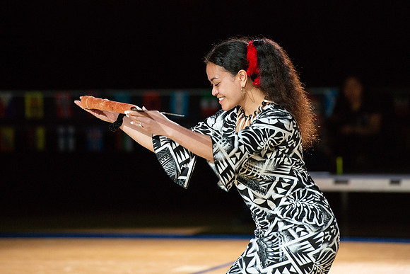 Students rehearse their performance for Cultural Night in the Hart Gym.