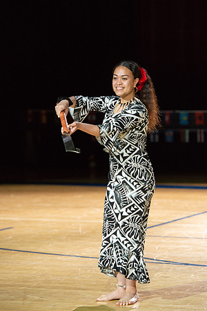 Students rehearse their performance for Cultural Night in the Hart Gym.
