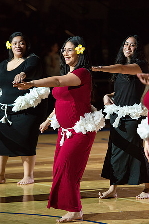 Students rehearse their performance for Cultural Night in the Hart Gym.