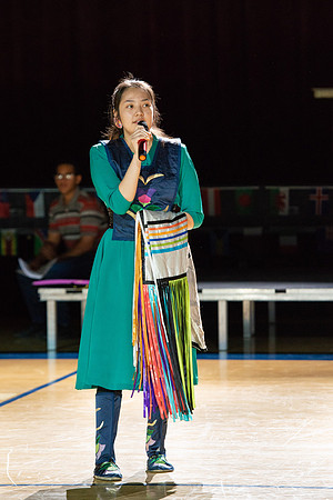 Students rehearse their performance for Cultural Night in the Hart Gym.