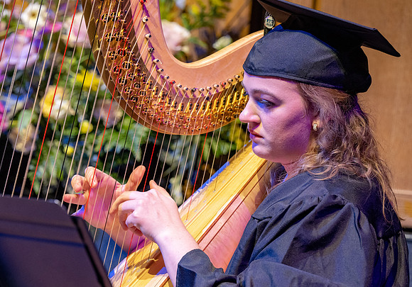 Convocation for the College Performing and Visual Arts in the Hart Gym.