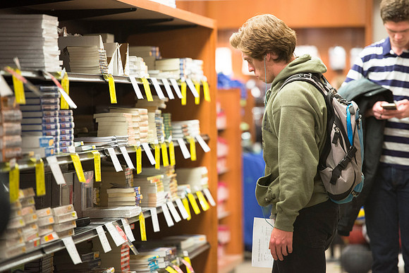 Students in the Bookstore on the first day of school.