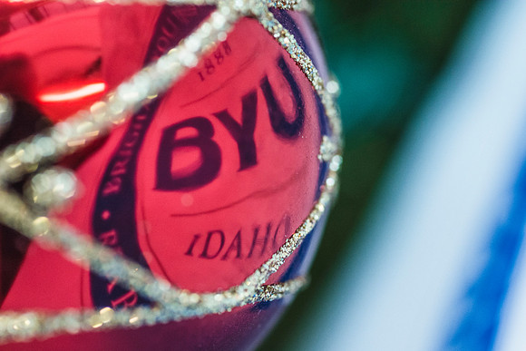 Christmas Decorations on Campus.