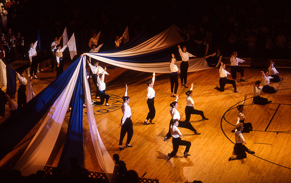 Dancers perform in the Hart Auditorium for Centennial Spectacular.