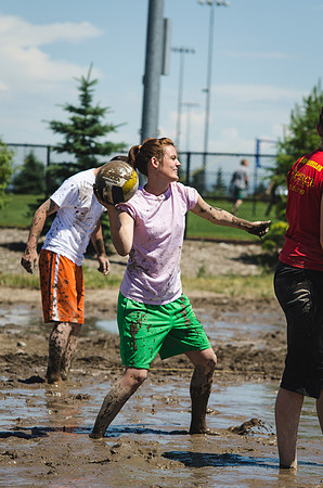Students played against each other at the annual Mud Volleyball tournament hosted by Rec Sports.
