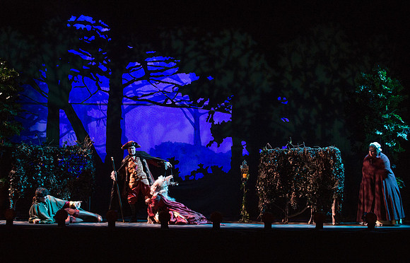 Theater students put on a production of the 18th century play, "She Stoops to Conquer," written by Oliver Goldsmith.