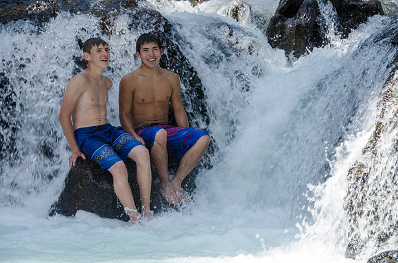 Union Falls Hike: A 17 mile hike round trip and you cross the river 4 times each way.  A very rewarding hike with a beautiful view of Union Falls. Then the real joy is to jump into Ouzel Pool which is