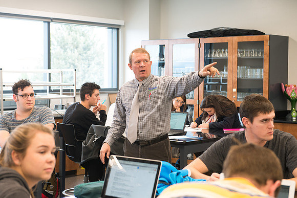 Ross Spackman in the Applied Plant Science Department teaches a Water Managment Systems class.