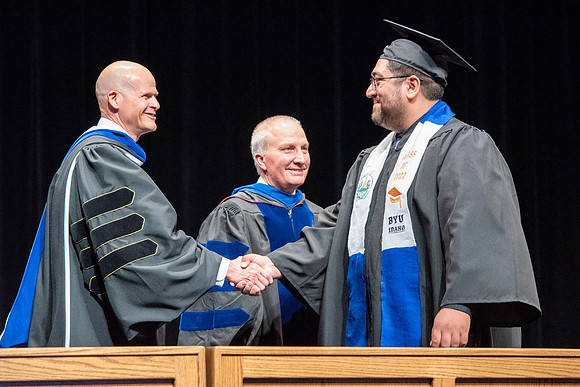 Graduates during convocation of the College of Physical Sciences and Engineering.