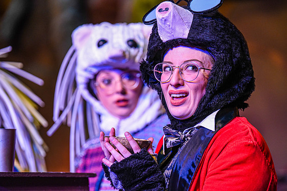 The theatre department's dress rehearsal of the Wind in the Willows in the Snow Drama Theatre.