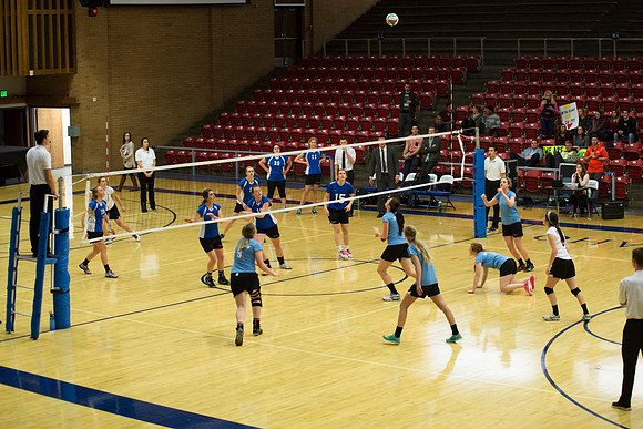 Women's competitive VolleyBall Championship game.