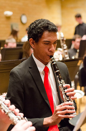 Students participate in University Band. They preformed in the Ruth Barrus concert hall.