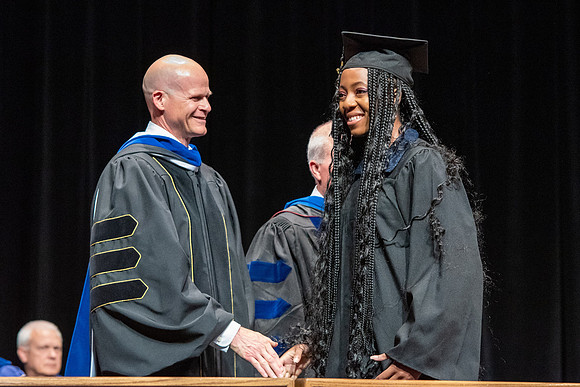 Graduates during convocation of the College of Physical Sciences and Engineering.