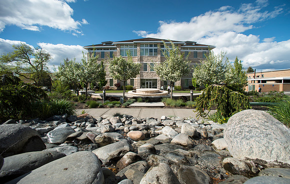 Jacob Spori Building in the Springtime.