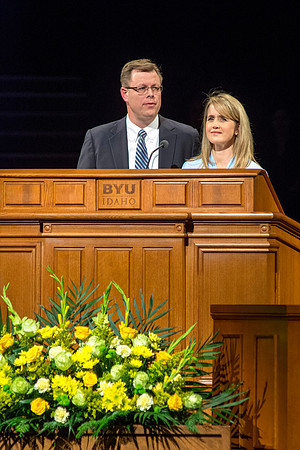 To start off the Winter 2016 semester, President Clark G. Gilbert and his wife Christine Gilbert, speak together at devotional about the importance of building and maintaining families.