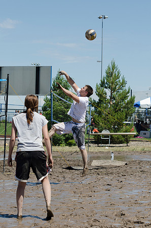 Students played against each other at the annual Mud Volleyball tournament hosted by Rec Sports.