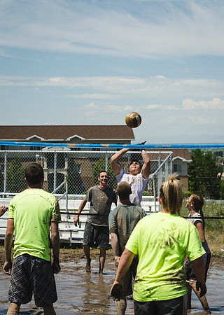 Students played against each other at the annual Mud Volleyball tournament hosted by Rec Sports.