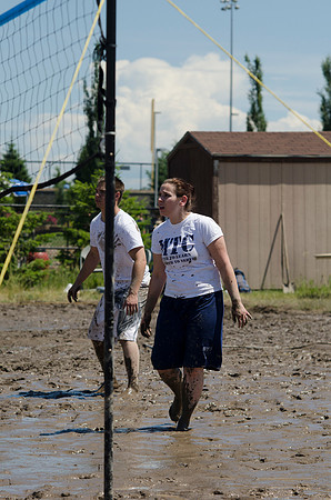 Students played against each other at the annual Mud Volleyball tournament hosted by Rec Sports.