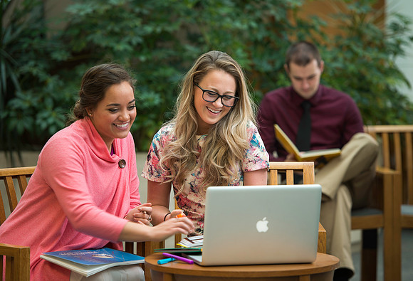 Bethany Pulido, Katelyn Crompton and Creighton Simpson pose for an Online promo poster.