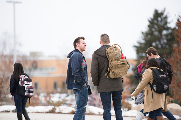 Campus environment on the first day of classes.