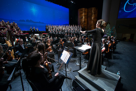 Music, Theater and Dance Departments combine with special guests, Time for Three to perform in the BYU-Idaho Center.