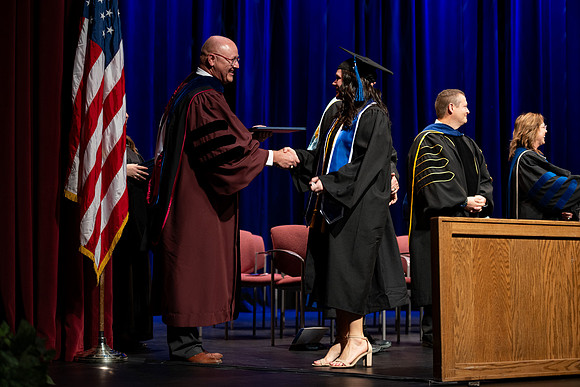 Graduates during convocation for the College of Academic Success & Interdisciplinary Studies.