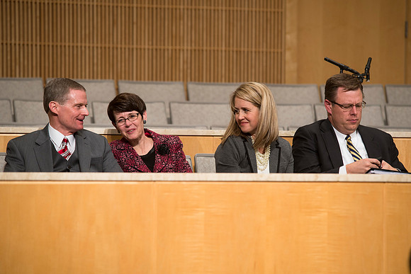 Sister Bednar holds A Gathering for Women in the Taylor Chapel.