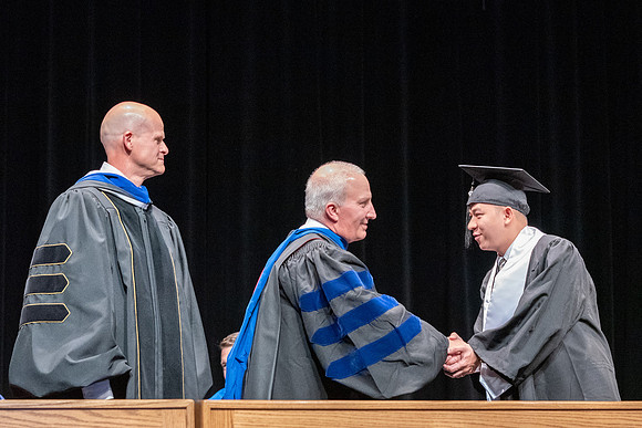 Graduates during convocation of the College of Physical Sciences and Engineering.