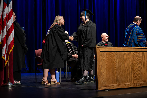 Graduates during convocation for the College of Performing and Visual Arts.