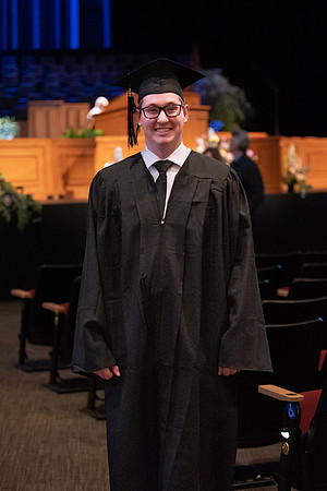 Student Graduates and Faculty meet in the I-Center for Commencement.