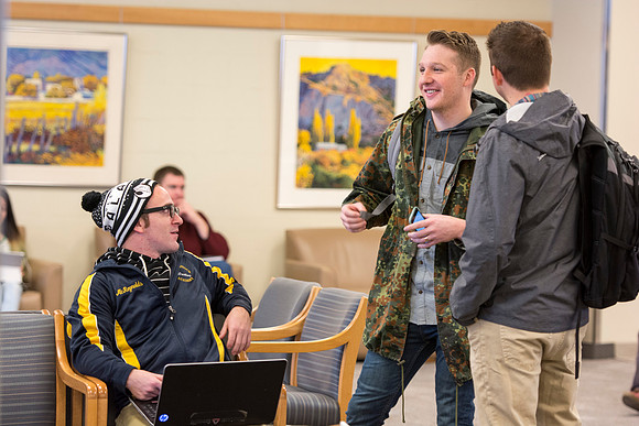 Students come back to school for the start of the winter semester.