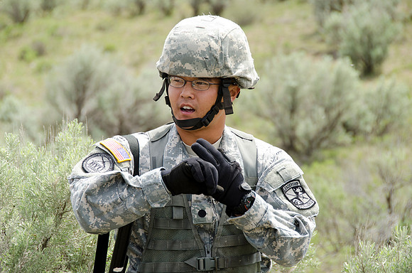 ROTC does some training West of R Mountain.