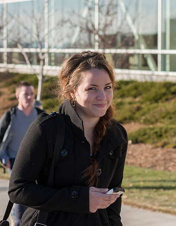 Students leave the BYU-Idaho Center after devotional.