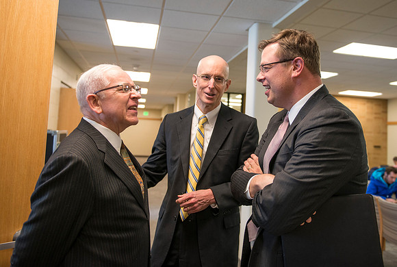 President Clark G. Gilbert interviews retired english instructor, Scott Samuelson, to learn more about the "Spirit of Rick's"