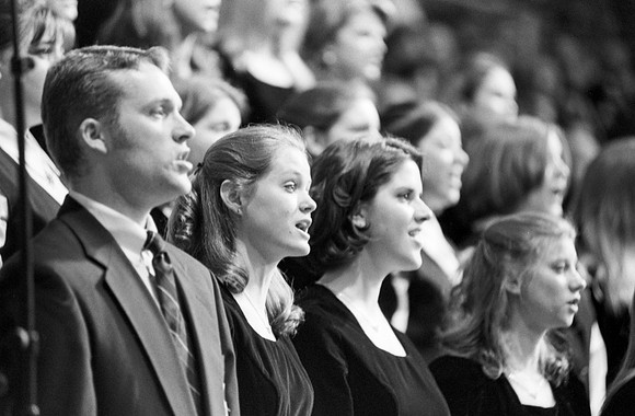 The Choir singing at President Bendar's Inauguration