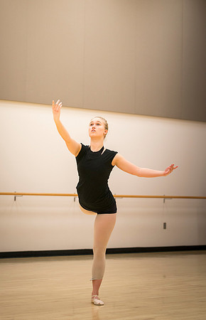Students from Sister McChesney's Ballet class practice for an upcoming final on an early Tuesday morning.