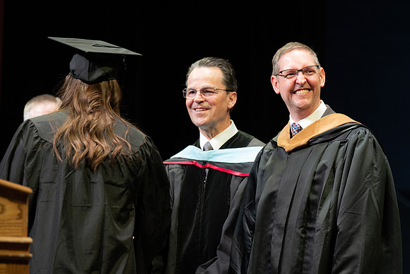 Convocation for the College Performing and Visual Arts in the Hart Gym.